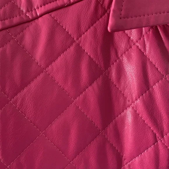 ODDY Pink Quilted Jacket Snap light weight - Picture 3 of 5